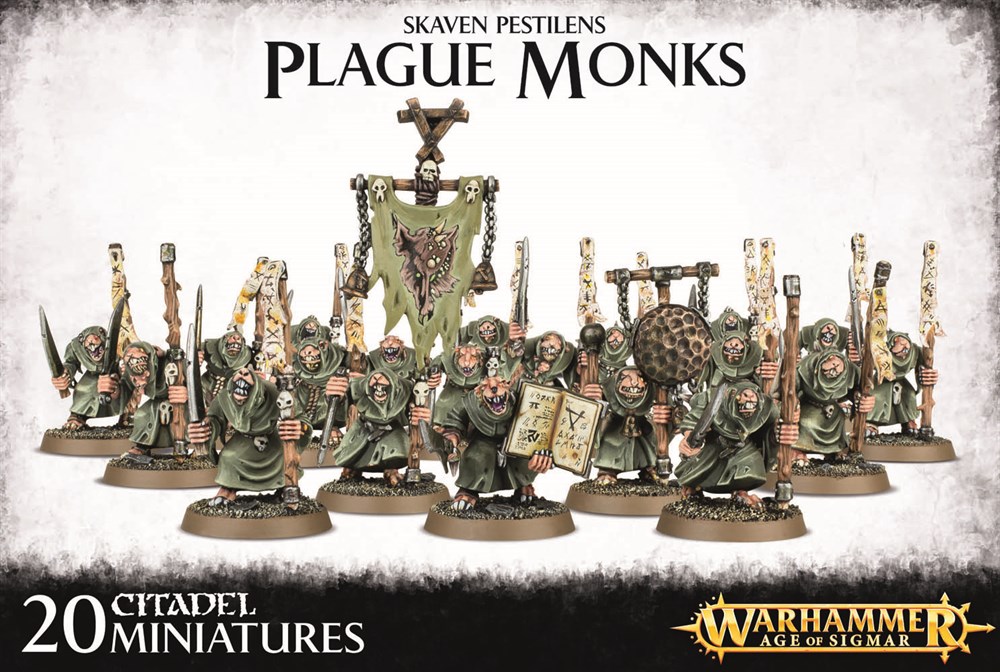 Age of Sigmar: Skaven Pestilens Plague Monks