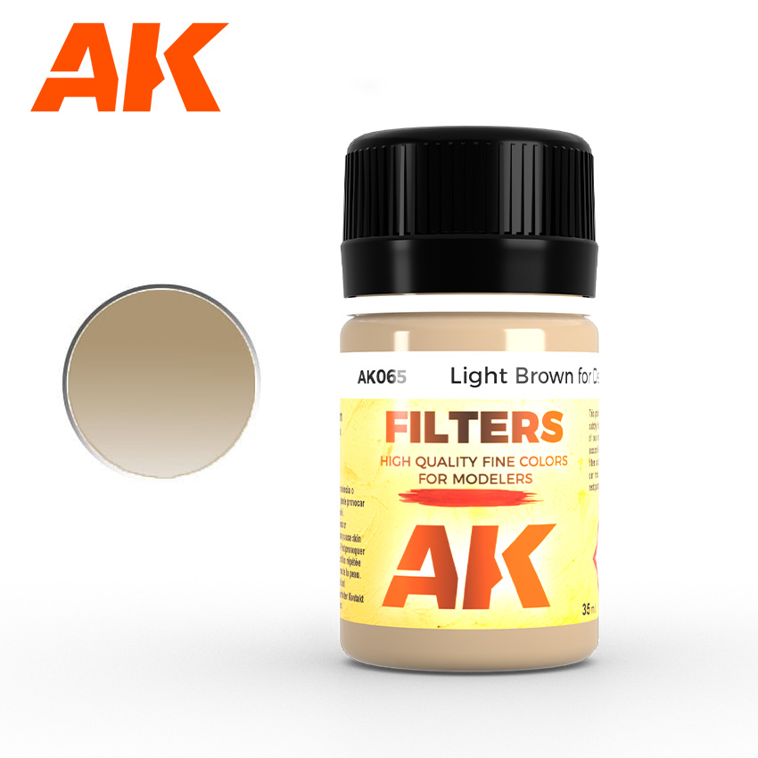 Краска AK065 - Light Brown For Desert Yellow (Afrika Korps Filter)
