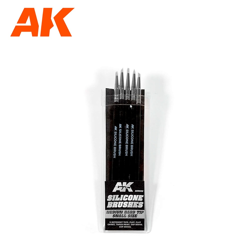 Инструмент AK9085 - Silicone Brushes Medium Tip Small (5 Pencils)