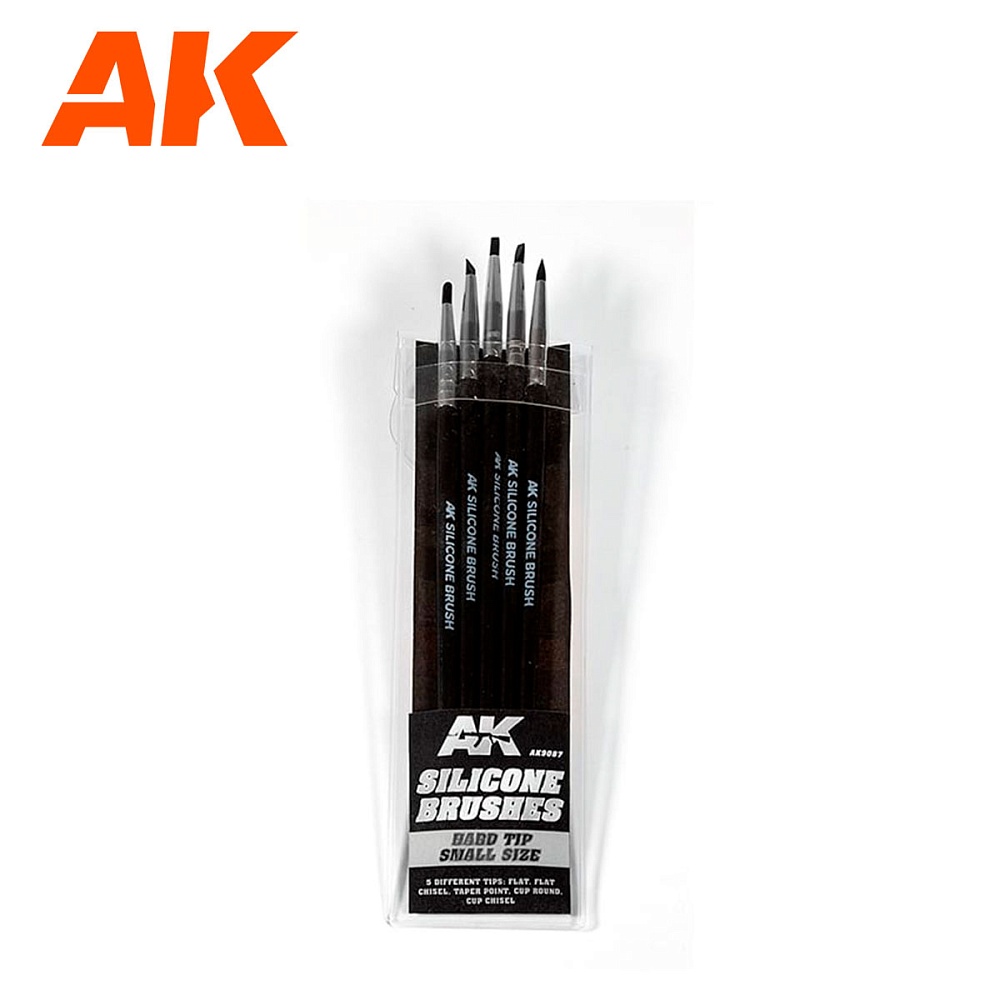 Инструмент AK9087 - Silicone Brushes Hard Tip Small (5 Pencils)