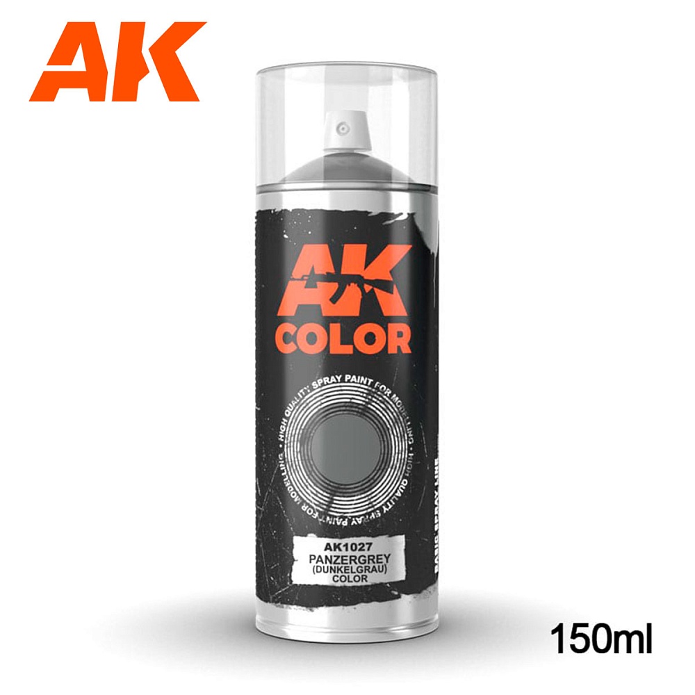 Грунт AK1027 - Panzergrey Dunkel Grab Color Spray