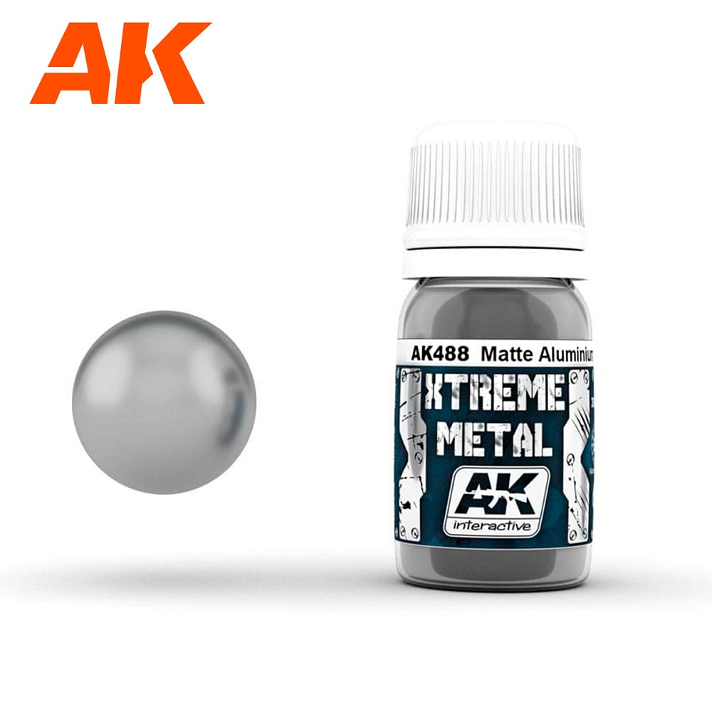 Краска AK488 - Xtreme Metal Matte Aluminium 30ML.