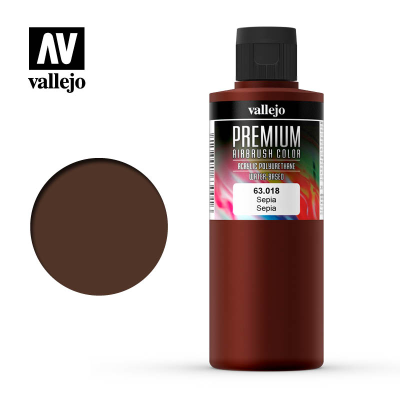 Краска 63018 Premium Airbrush Sepia 200 ml.