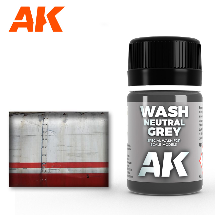 Краска AK677 - Neutral Grey Wash