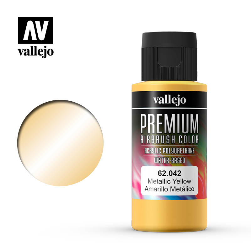 Краска 62042 Premium Airbrush Metallic Yellow 60 ml.