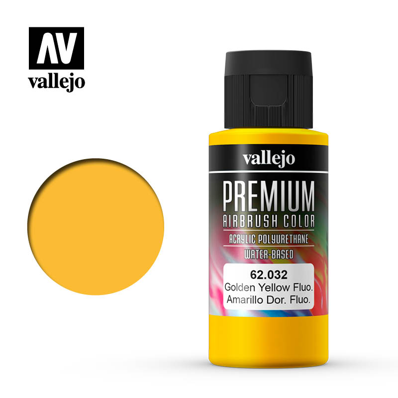 Краска 62032 Premium Airbrush Golden Yellow Fluo 60 ml.