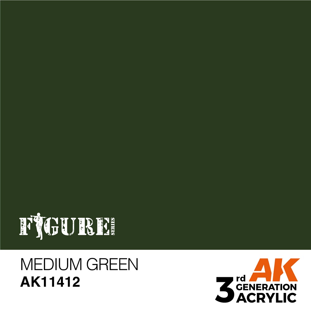 Краска AK11412 Figures Series - Medium Green – Figures