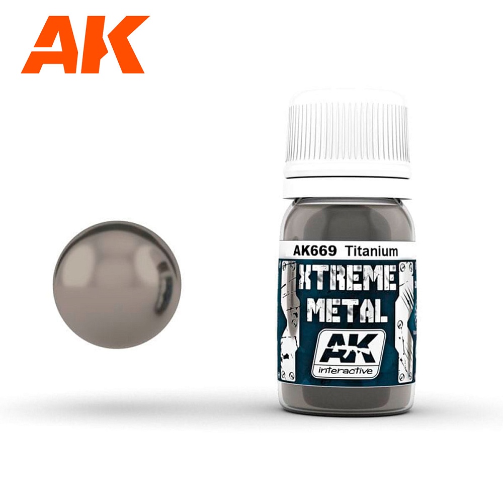 Краска AK669 - Xtreme Metal Titanium 30ML.