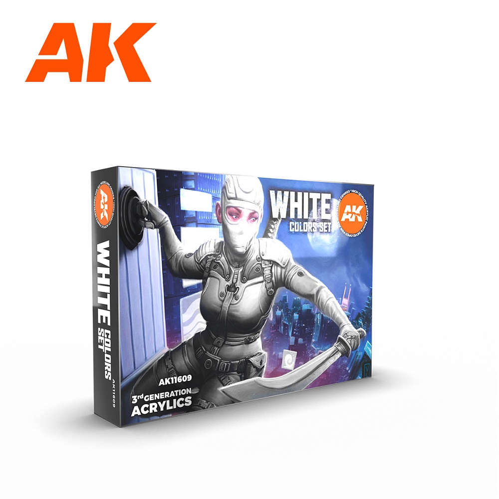 Краска AK11609 - Набор White Colors Set