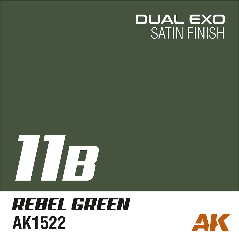 Краска AK1555 - Dual Exo Set 11 - 11A Ghost Green & 11B Rebel Green