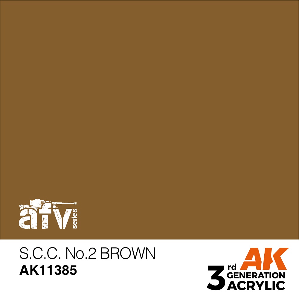 Краска AK11385 AFV Series - S.C.C. No.2 Brown – AFV