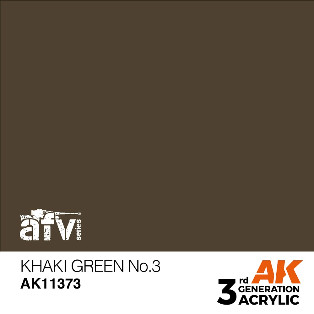 Краска AK11373 AFV Series - Khaki Green No.3 – AFV