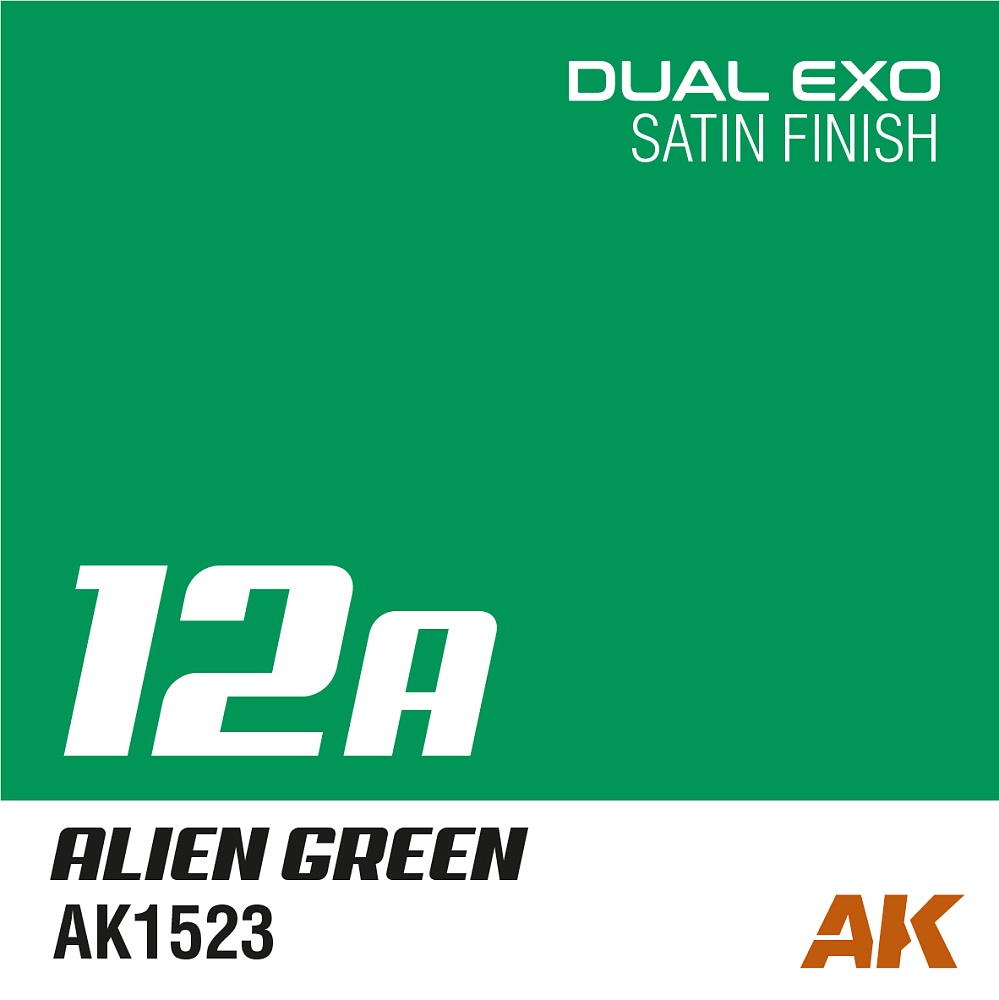 Краска AK1523 - Dual Exo 12A - Alien Green 60ML.