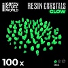 GREEN GLOW Resin Crystals - Small