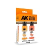 Краска AK1546 - Dual Exo Set 4 - 4A Pure Orange & 4B Faded Orange