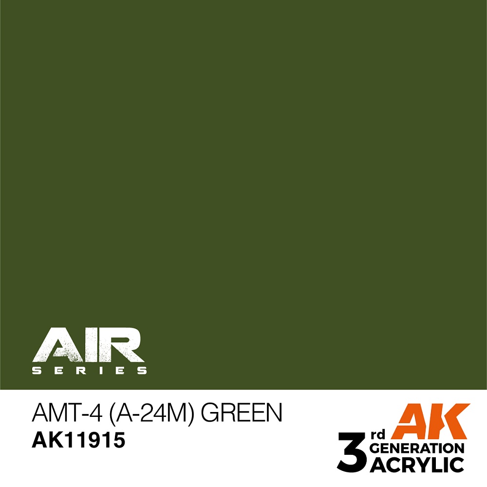 Краска AK11915 Air Series - AMT-4 (A-24M) Green – Air