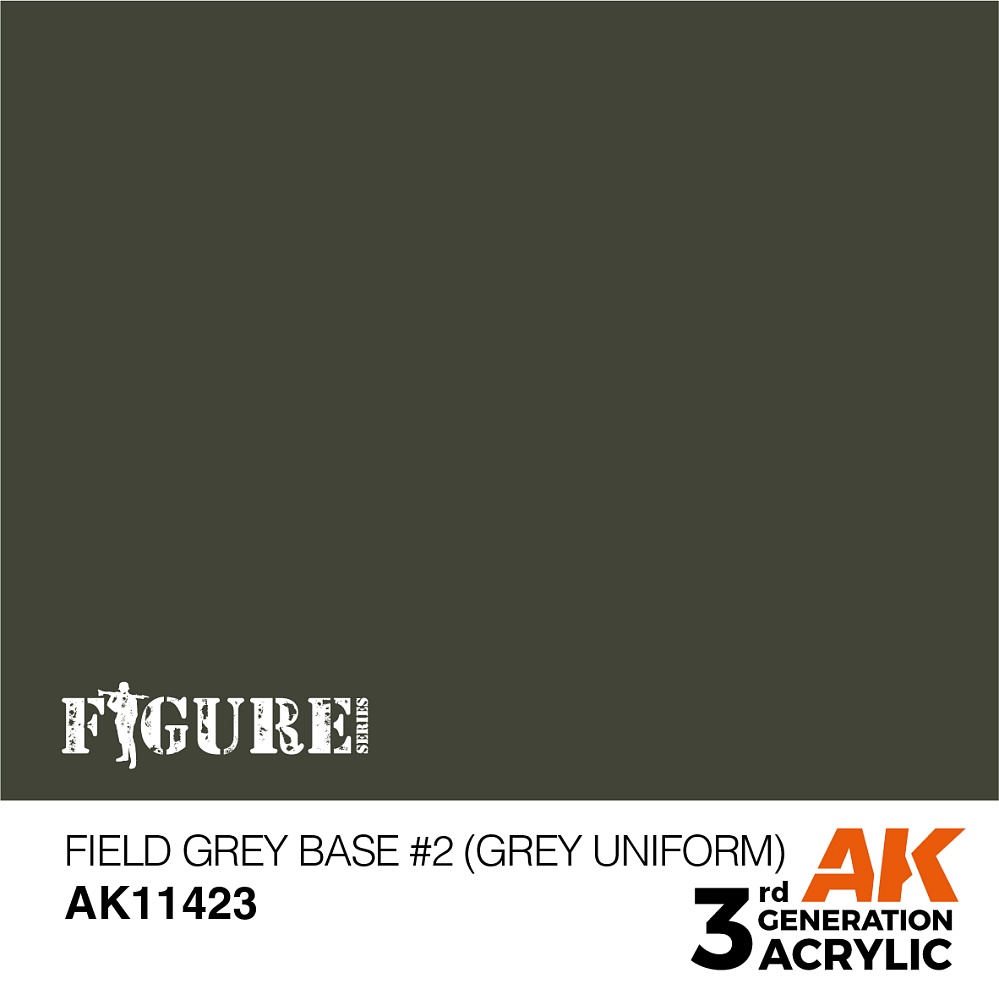 Краска AK11423 Figures Series - Field Grey Base #2 (Grey Uniform) – Figures