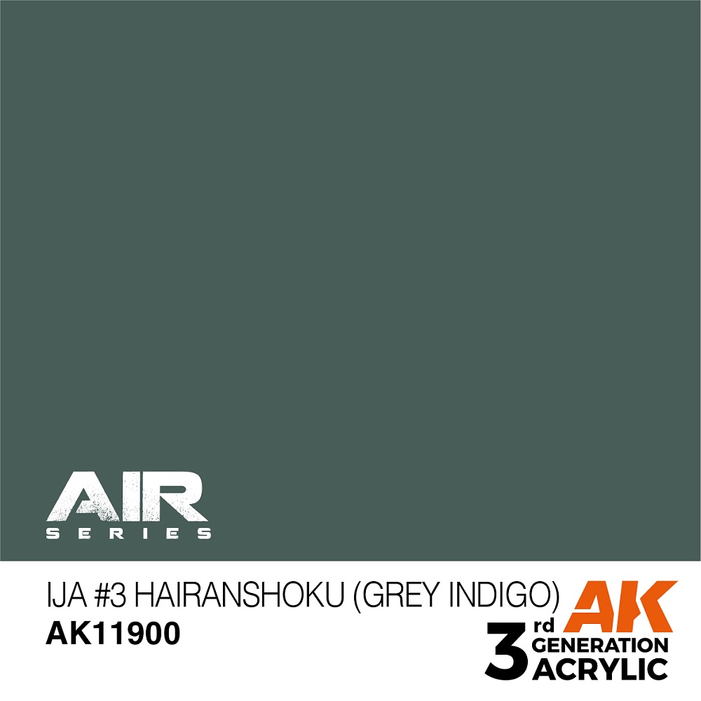 Краска AK11900 Air Series - IJN #3 Hairanshoku (Grey Indigo) – Air