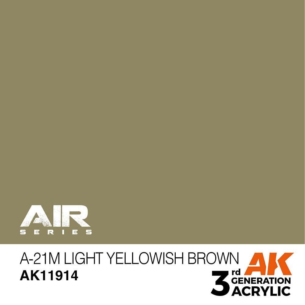 Краска AK11914 Air Series - A-21M Light Yellowish Brown – Air