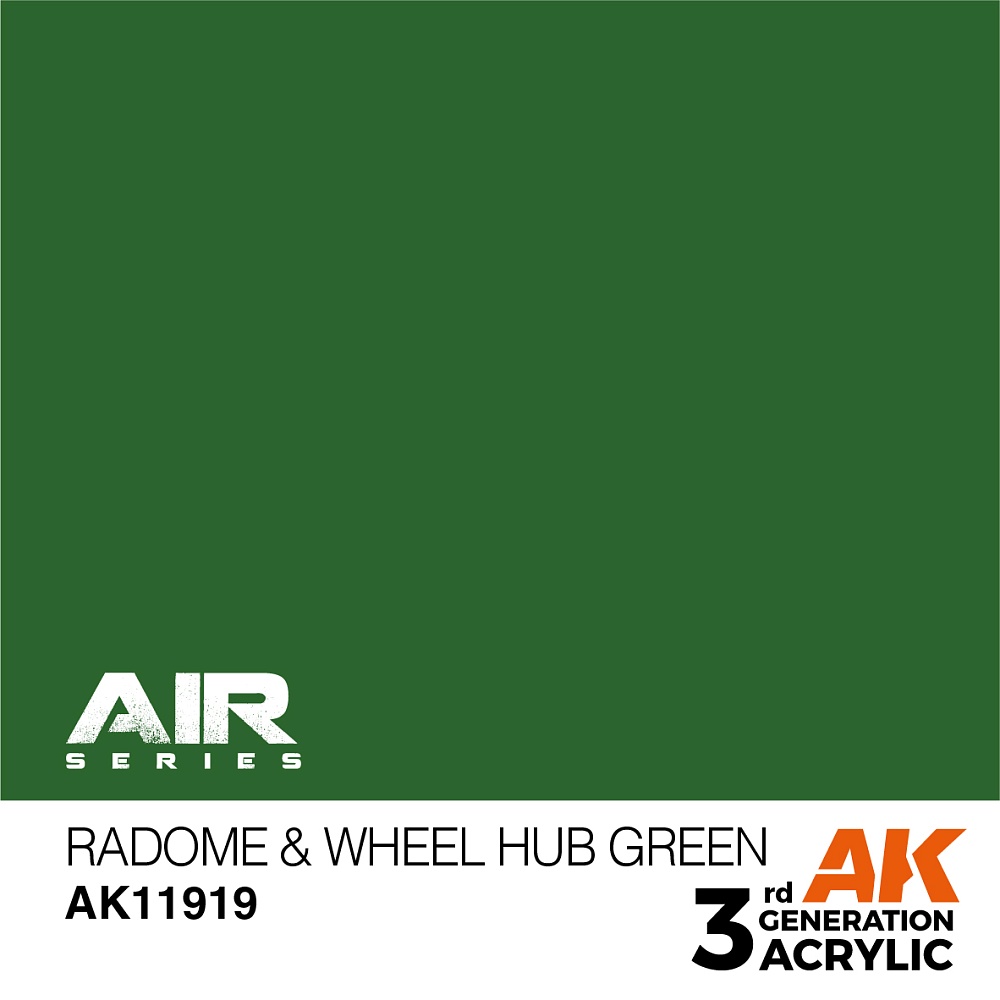 Краска AK11919 Air Series - Radome & Wheel HUB Green – Air