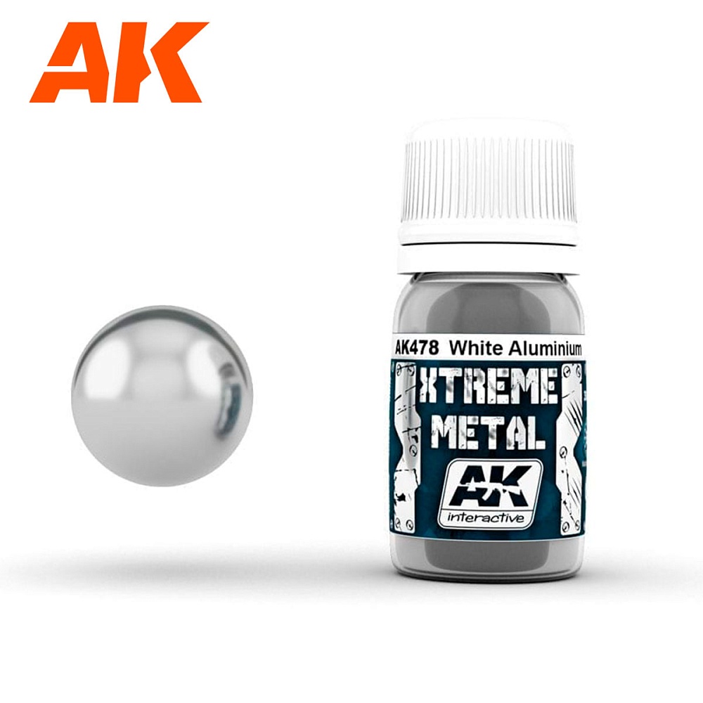 Краска AK478 - Xtreme Metal White Aluminium 30ML.